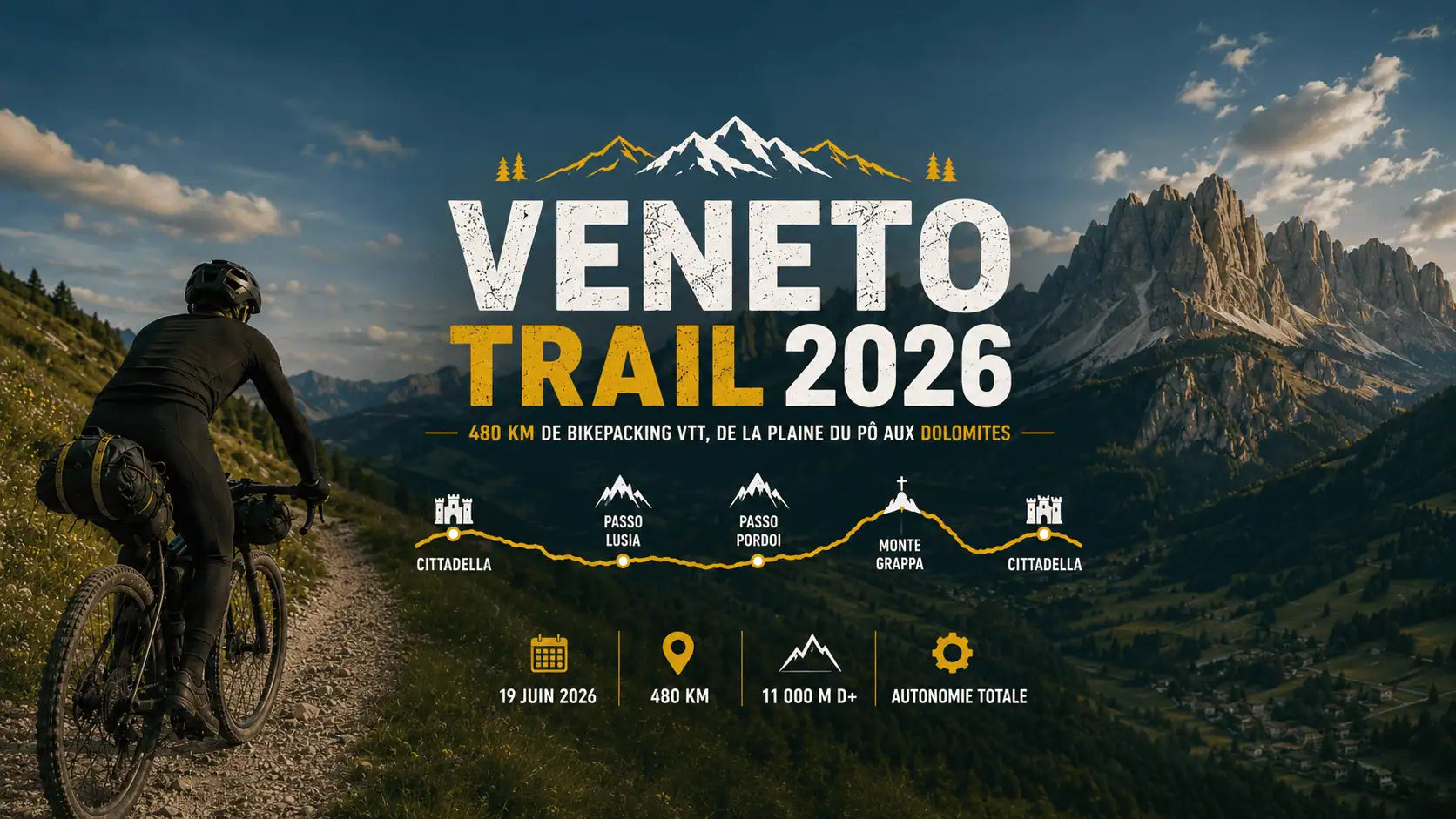 Veneto Trail 2026 : 480 km de bikepacking VTT Image