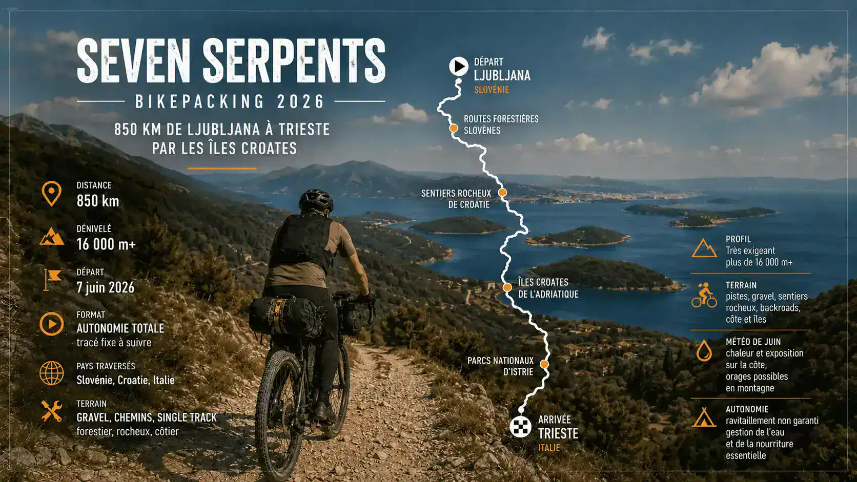 Seven Serpents 2026 : 850 km de Ljubljana à Trieste par les îles croate Image
