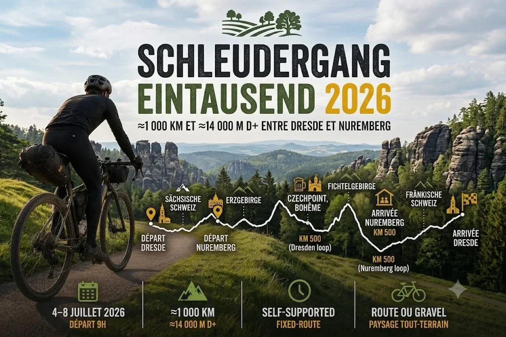 Schleudergang Eintausend 2026 : 1 000 km d'ultra all-road entre Dresde et Nuremberg