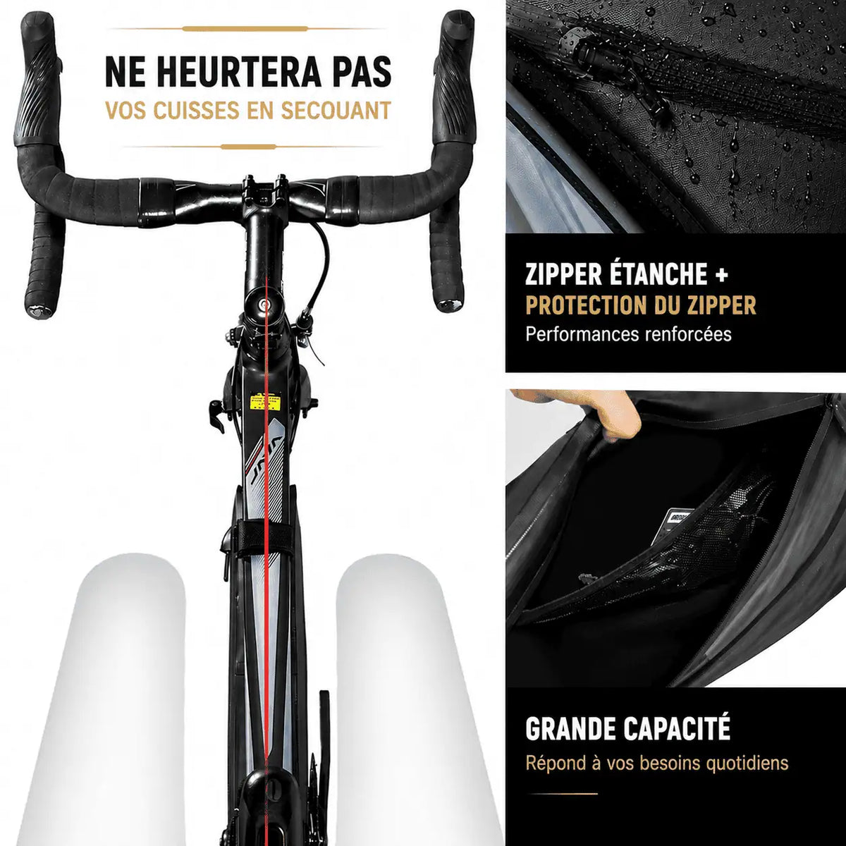 Sacoche Triangle Cadre Vélo Imperméable 10L