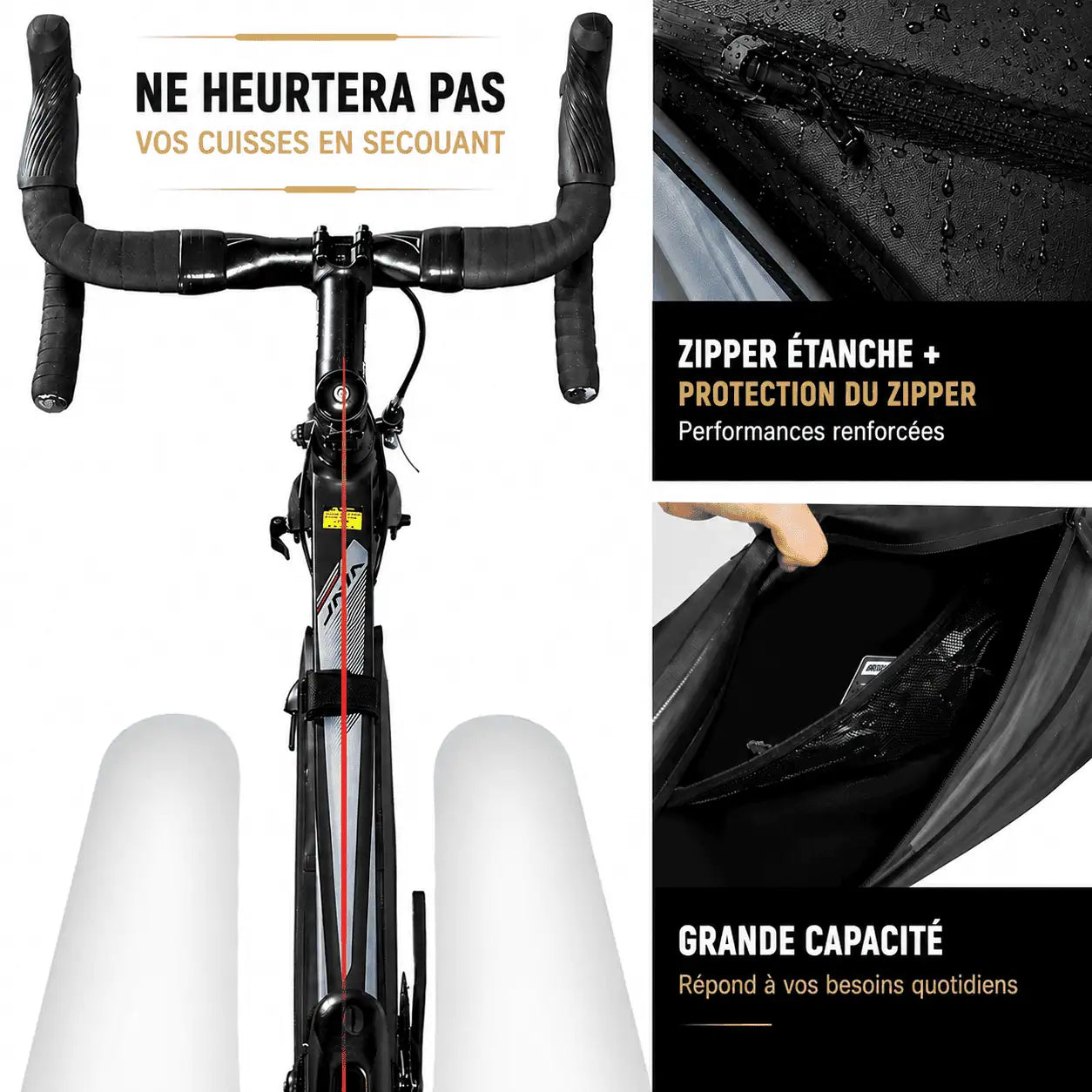 Sacoche Triangle Cadre Vélo Imperméable 10L