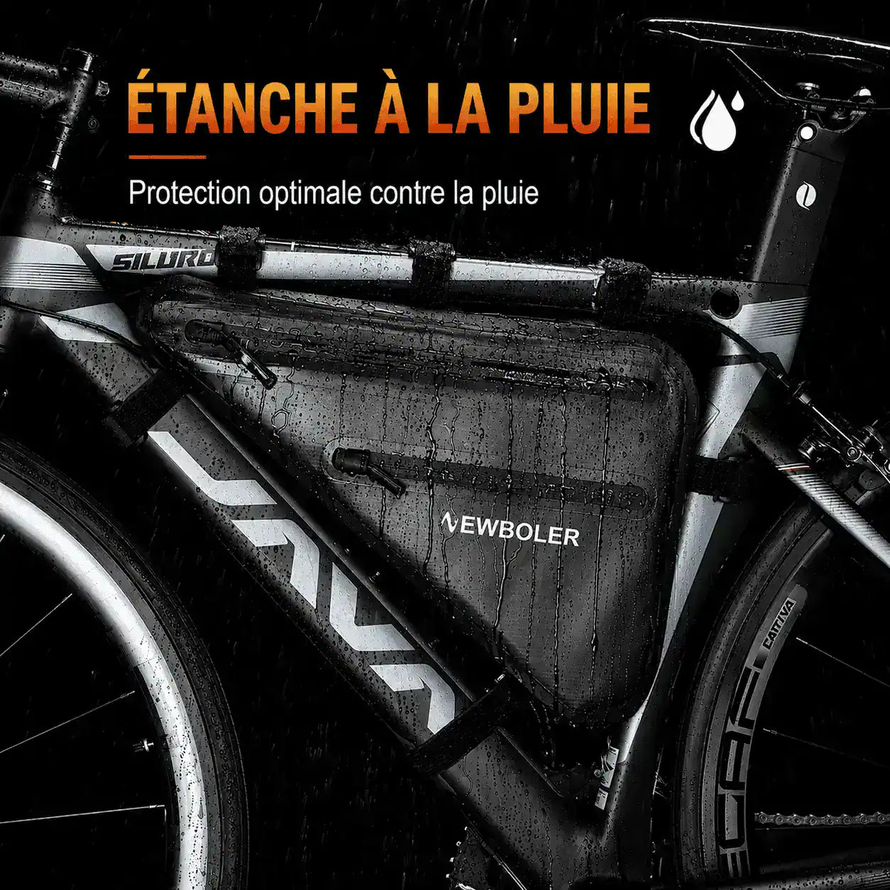 Sacoche Triangle Cadre Vélo Imperméable 10L