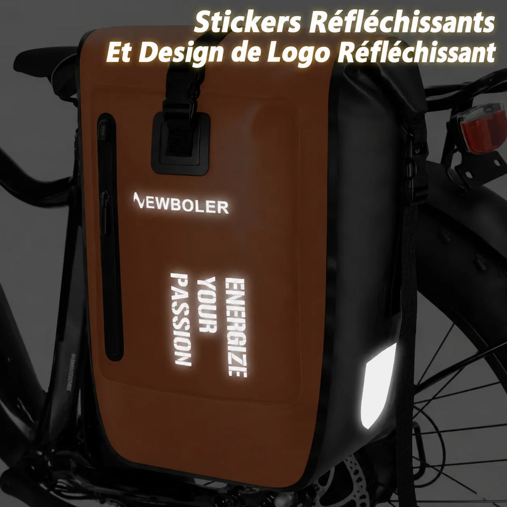 Sacoche double vélo porte-bagage imperméable 27L