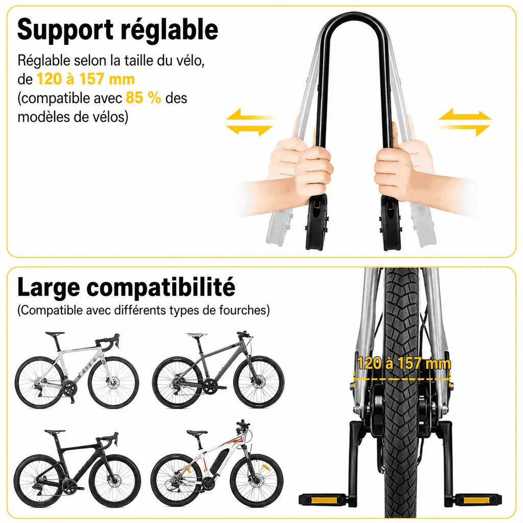 Sacoche vélo porte-bagages support 10L noir