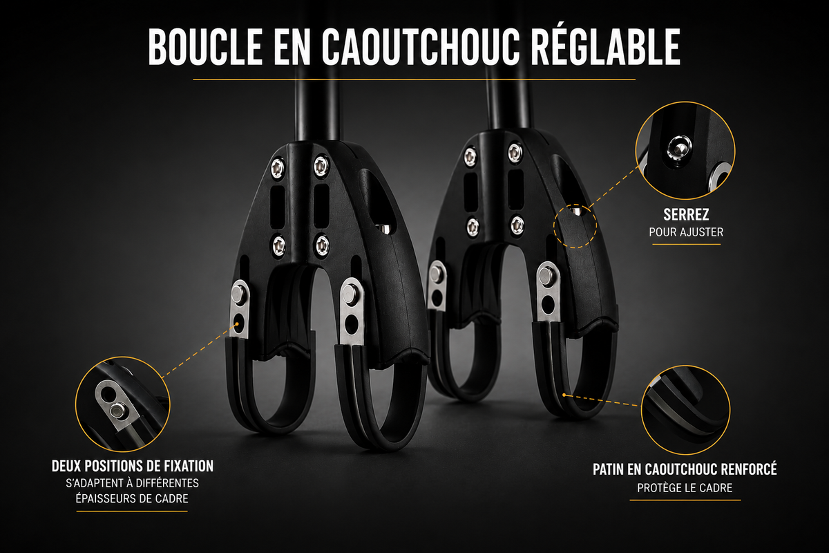 Porte-bagage vélo arrière bikepacking universel | charge 50 kg