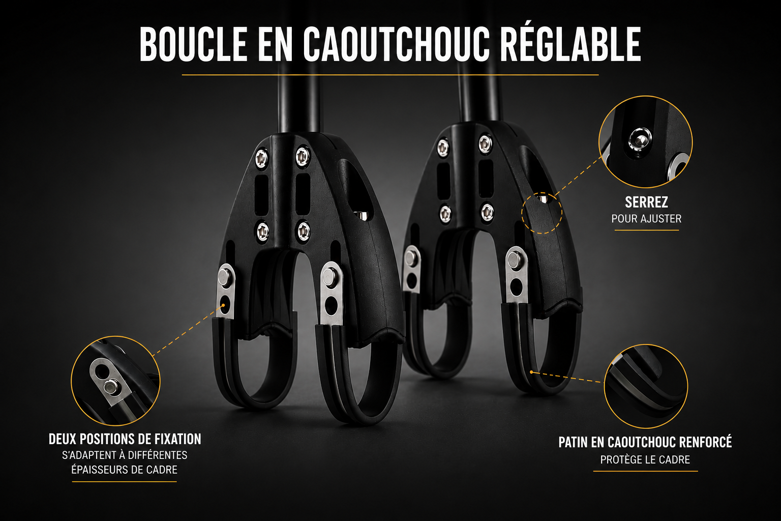 Porte-bagage vélo arrière bikepacking universel | charge 50 kg