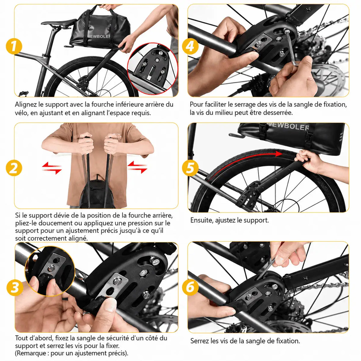 Sacoche vélo Porte-bagages 20L | Randonnée