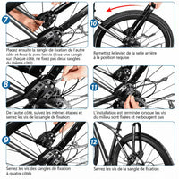 Sacoche vélo porte-bagages support 10L noir