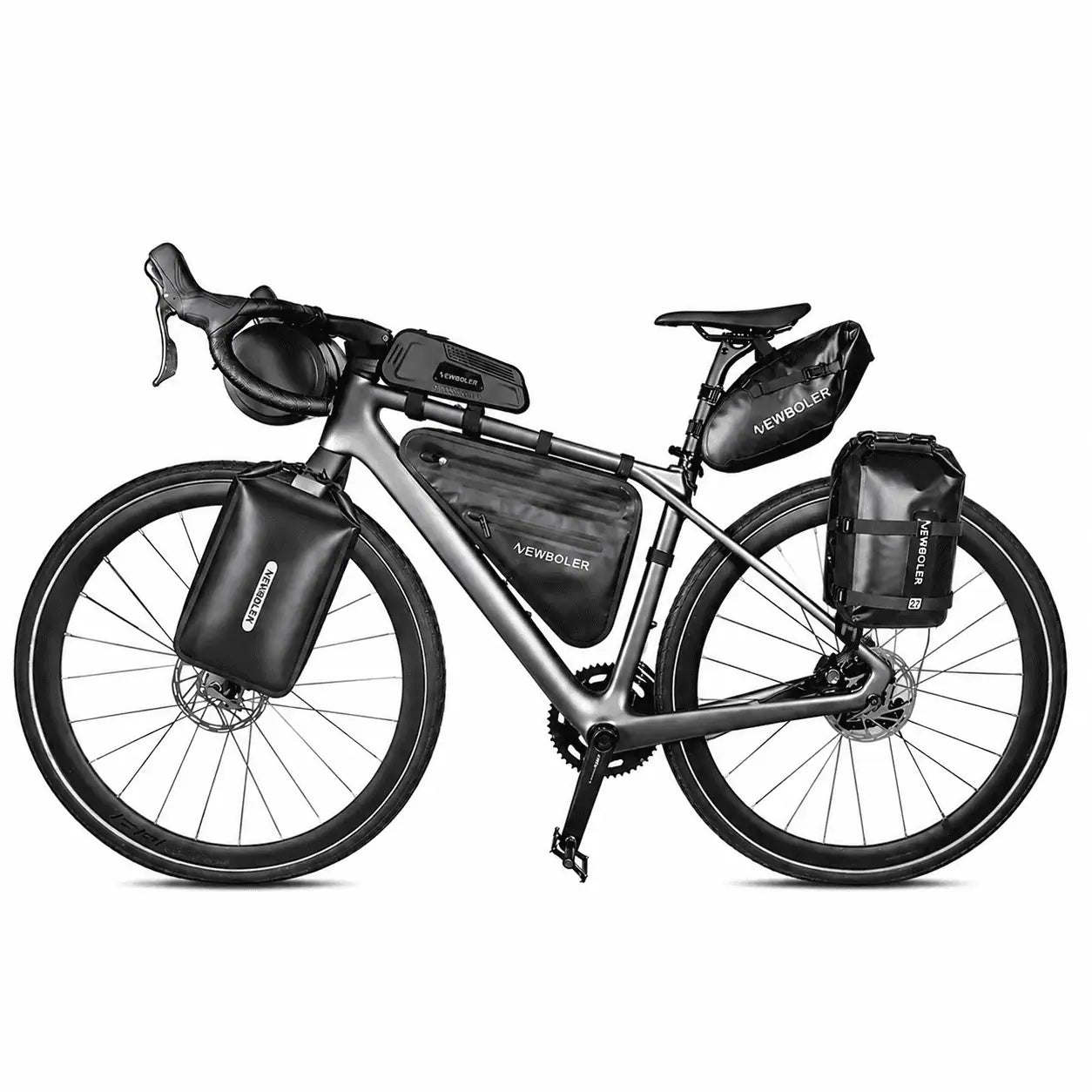 Sacoche vélo porte-bagages support 10L noir