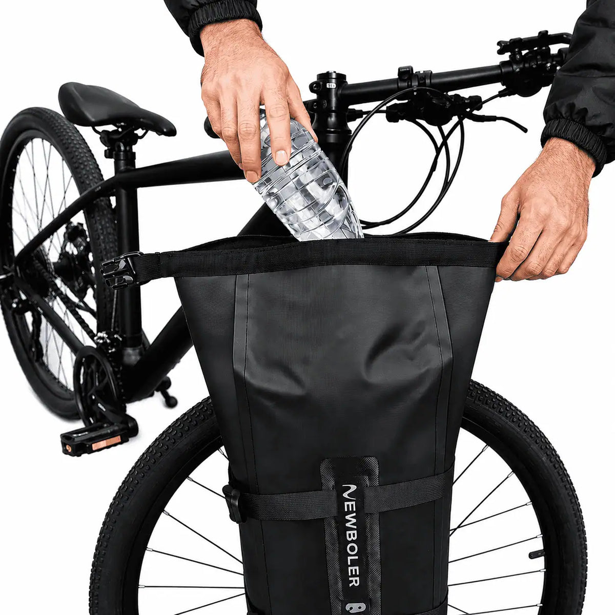 Sacoche vélo porte-bagages support 10L noir