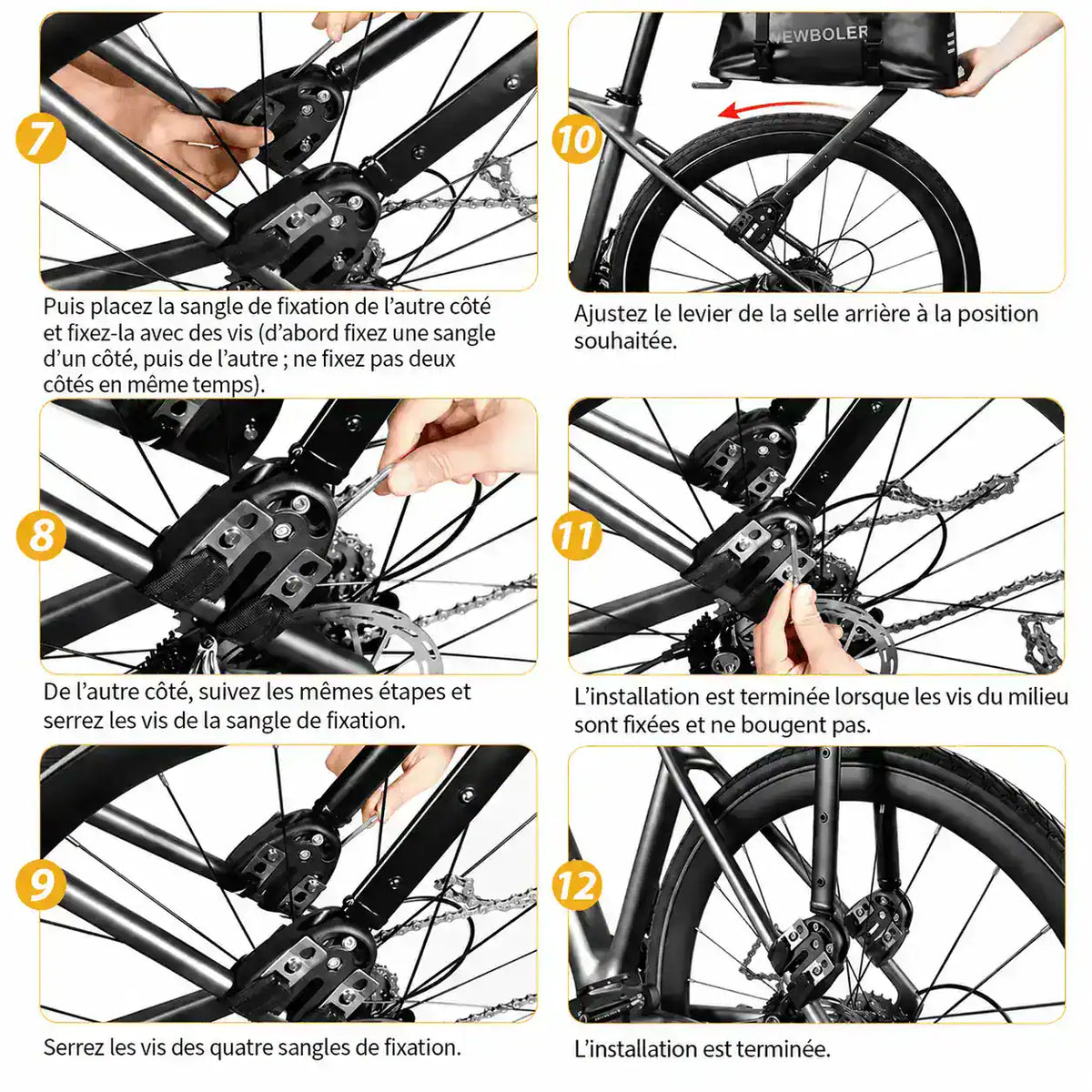 Sacoche vélo Porte-bagages 20L | Randonnée