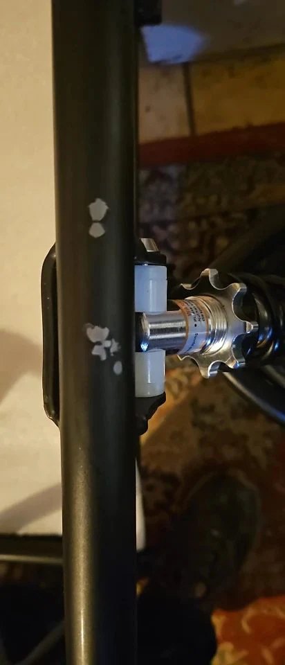 Photo d'un client : détail de l'attache de la remorque de vélo