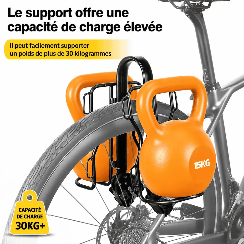 Sacoche vélo porte-bagages support 10L noir