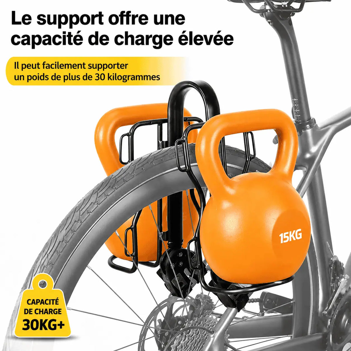 Sacoche vélo porte-bagages support 10L noir