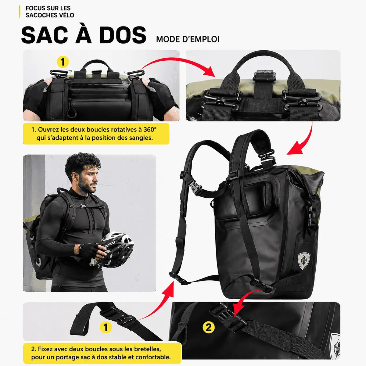 Intérieur sacoche noire amovible 39,6cm ordinateur portable détail poche intérieure