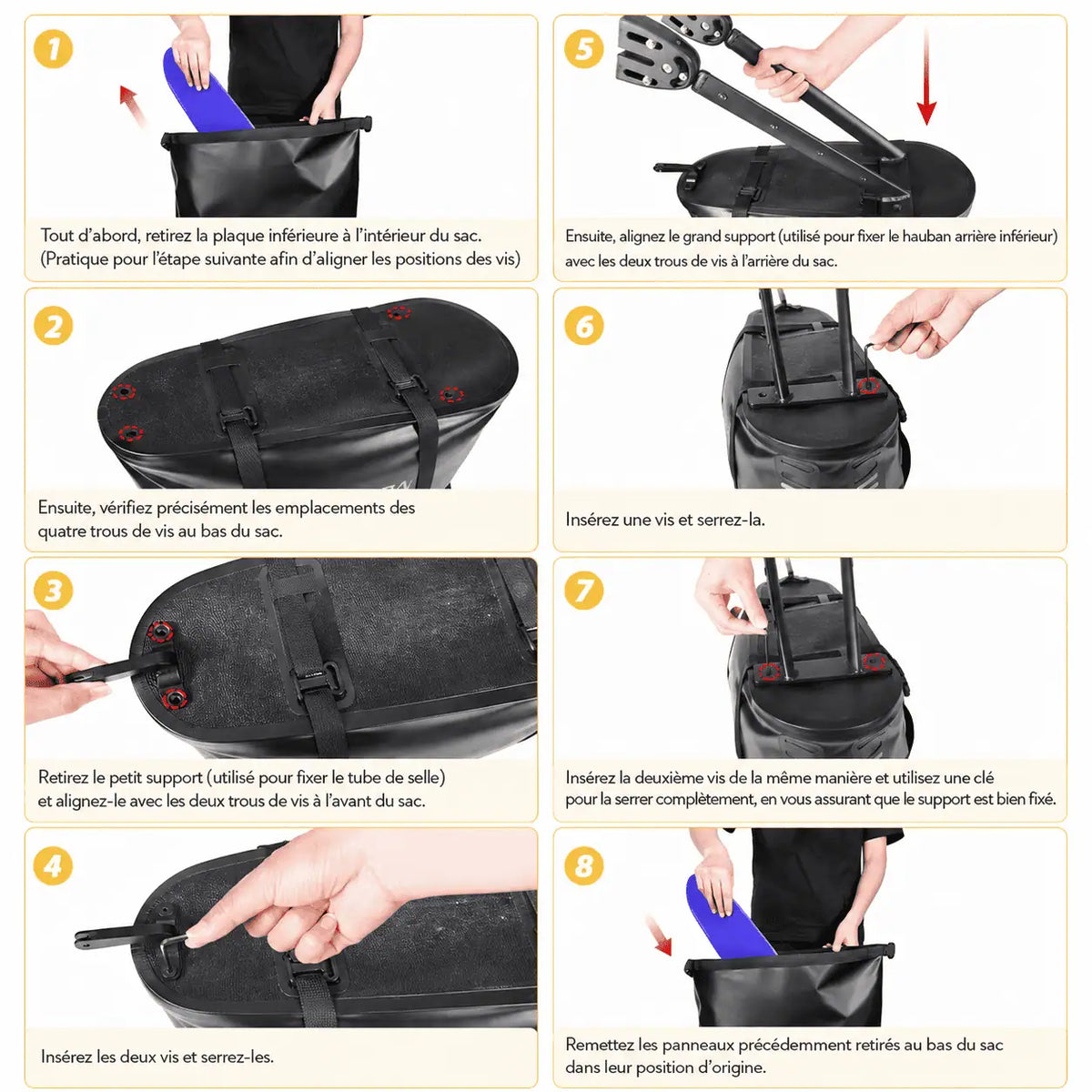 Sacoche vélo Porte-bagages 20L | Randonnée