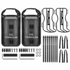 Deux sacoches de fourche vélo noires 10L avec leur kit de fixation complet