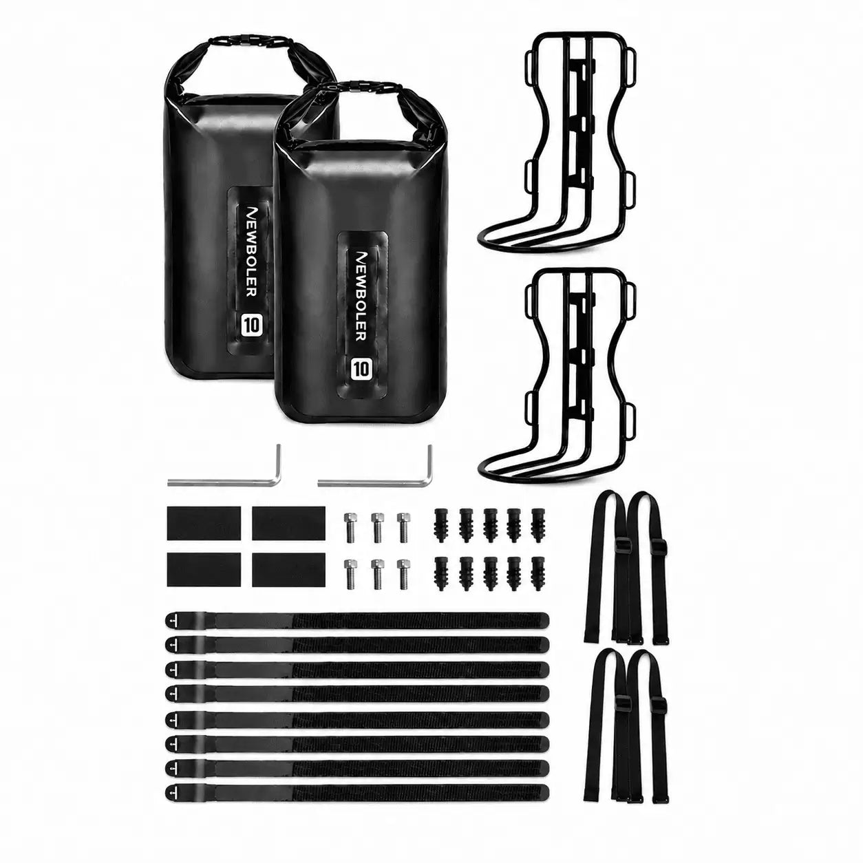 Sacoche vélo porte-bagages support 10L noir