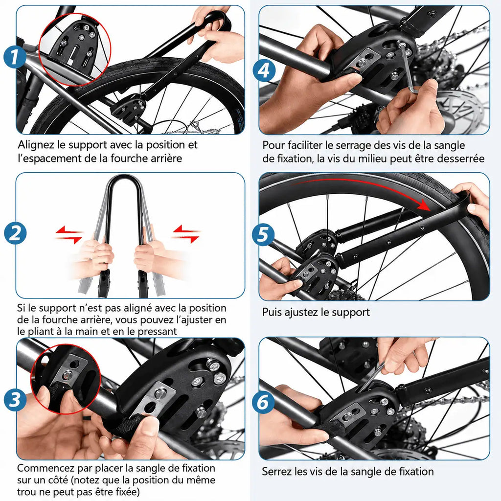 Sacoche vélo porte-bagages support 10L noir