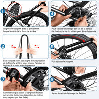 Sacoche vélo porte-bagages support 10L noir