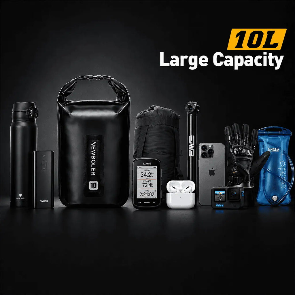 Sacoche vélo porte-bagages support 10L noir