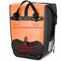 Sacoche double vélo porte-bagage imperméable 27L
