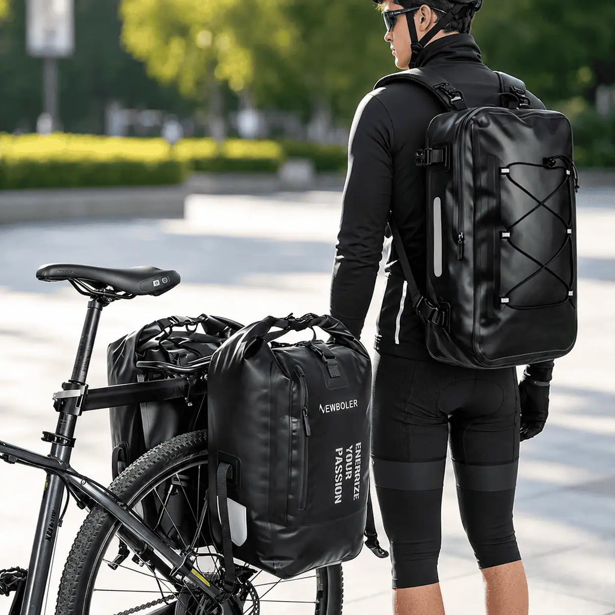 Sacoche vélo porte bagage 3 en 1
