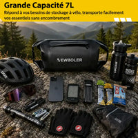 NEWBOLER NEW 7L Bike Front Tube Bag Waterproof Bicycle Handlebar Basket Pack Cycling Front Frame Pannier Bicycle Accessories