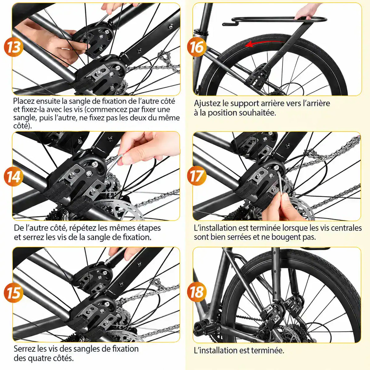 Étapes de montage du porte-bagages, troisième planche