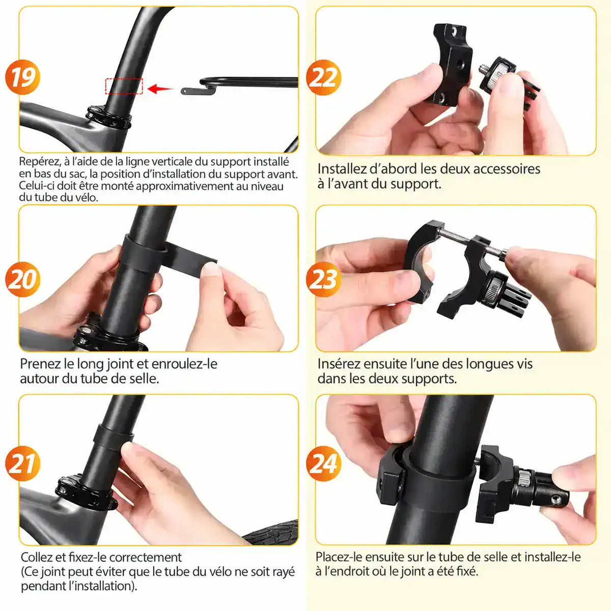 Étapes de montage du porte-bagages, quatrième planche