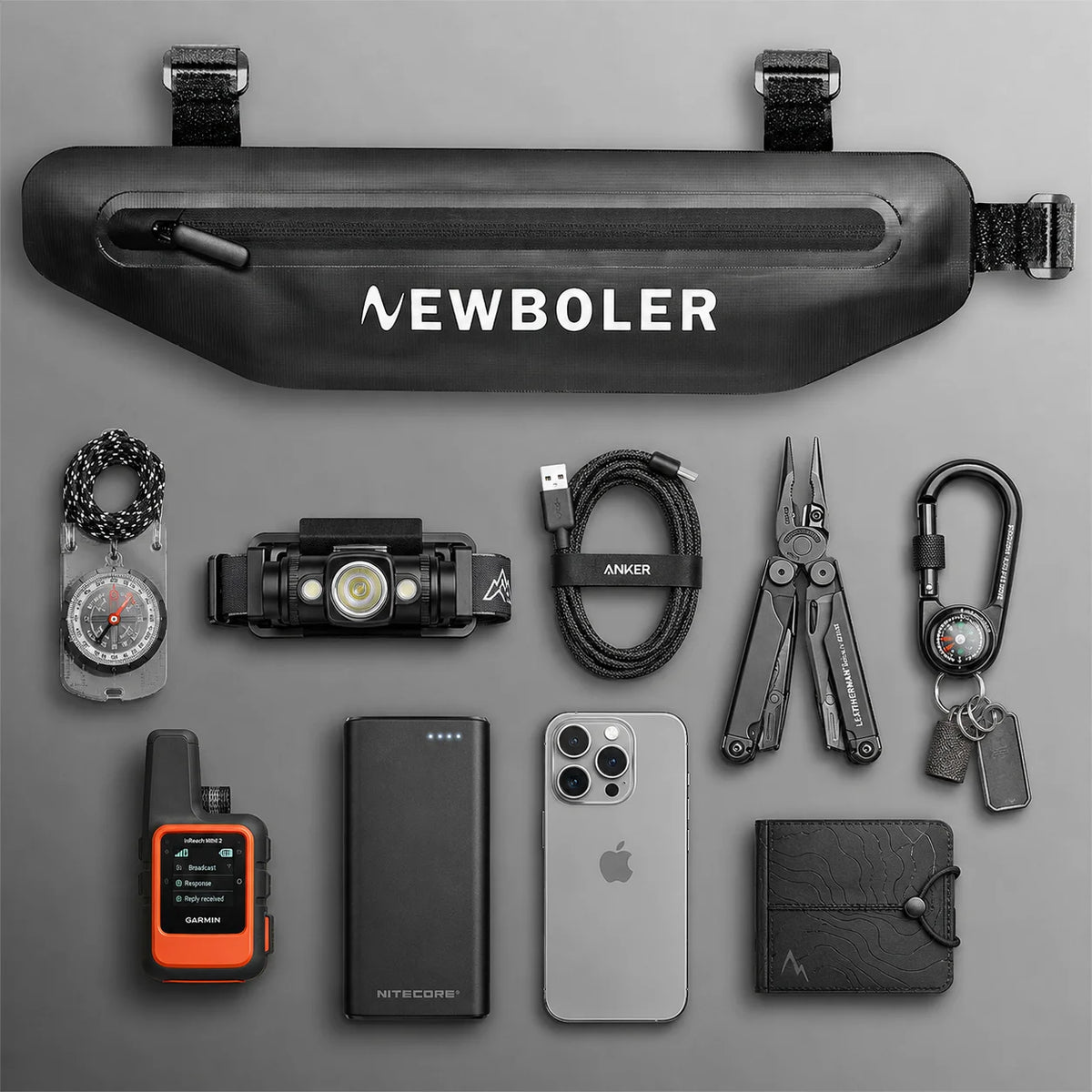 Sacoche de cadre vélo avec accessoires pouvant être rangés à l'intérieur