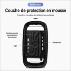 Schéma de la double couche de protection en mousse à l'intérieur de la sacoche