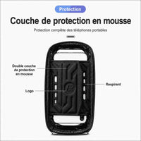 Schéma de la double couche de protection en mousse à l'intérieur de la sacoche