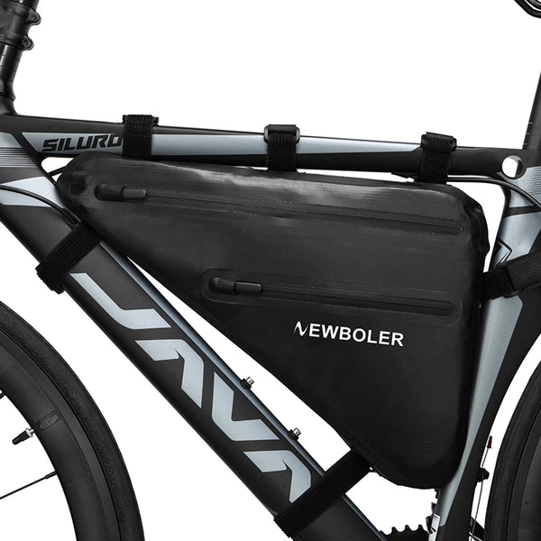 Sacoche triangle cadre vélo imperméable 10L noire pour ultra gravel grimpant