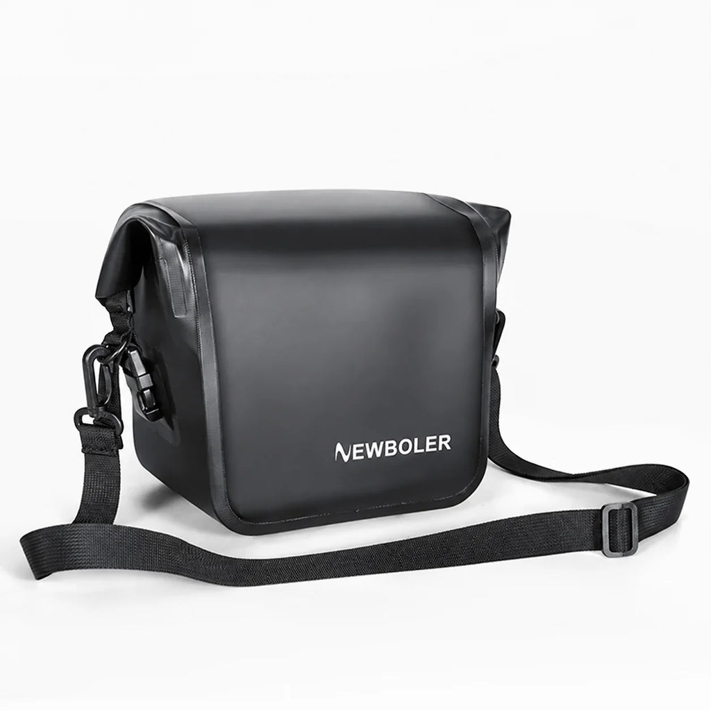 Sacoche de guidon vélo Newboler noire avec bandoulière réglable