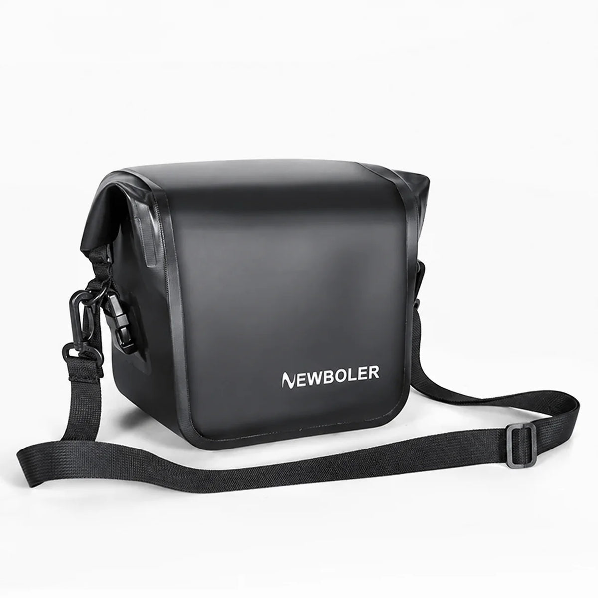 Sacoche de guidon vélo Newboler noire avec bandoulière réglable