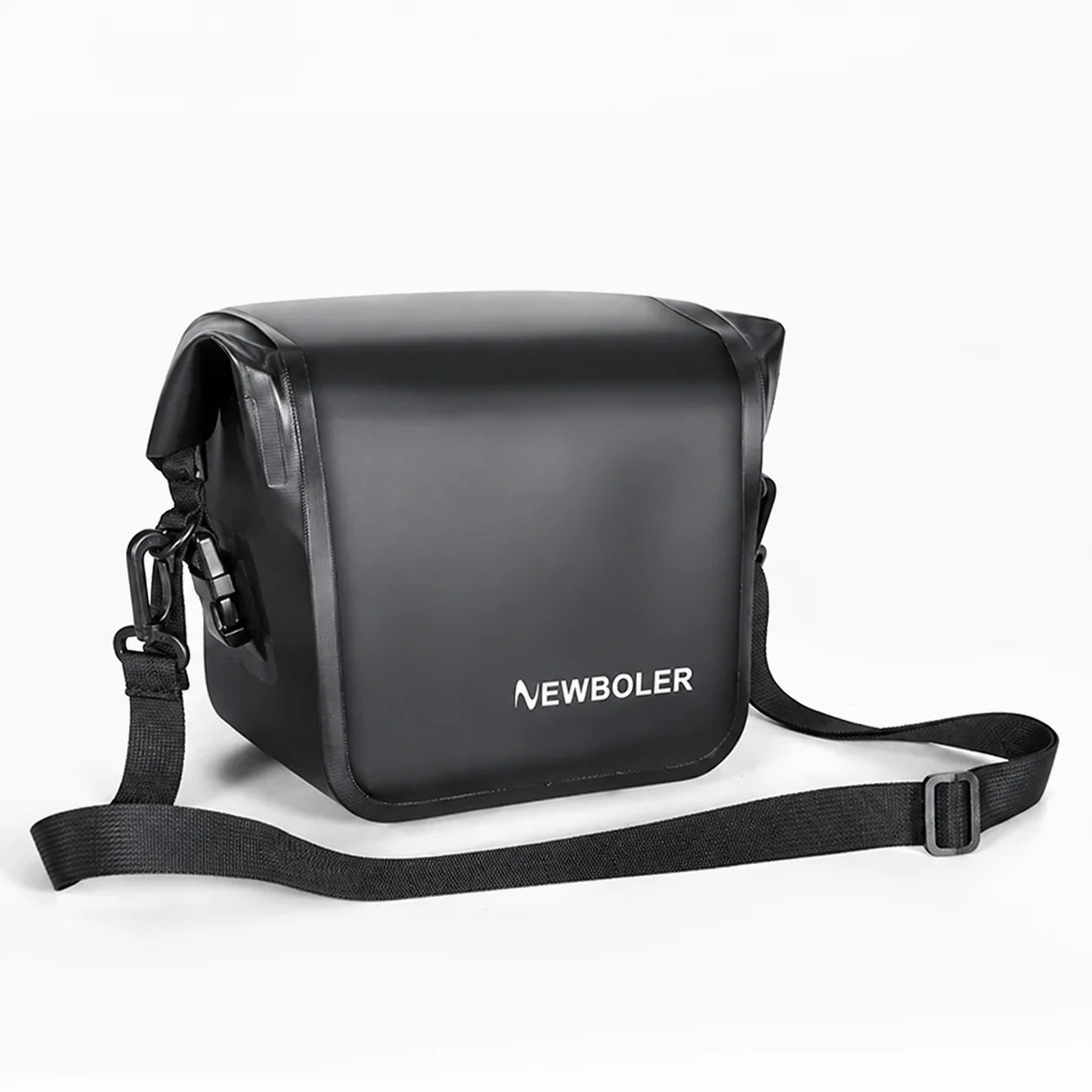 Sacoche de guidon vélo Newboler noire avec bandoulière réglable