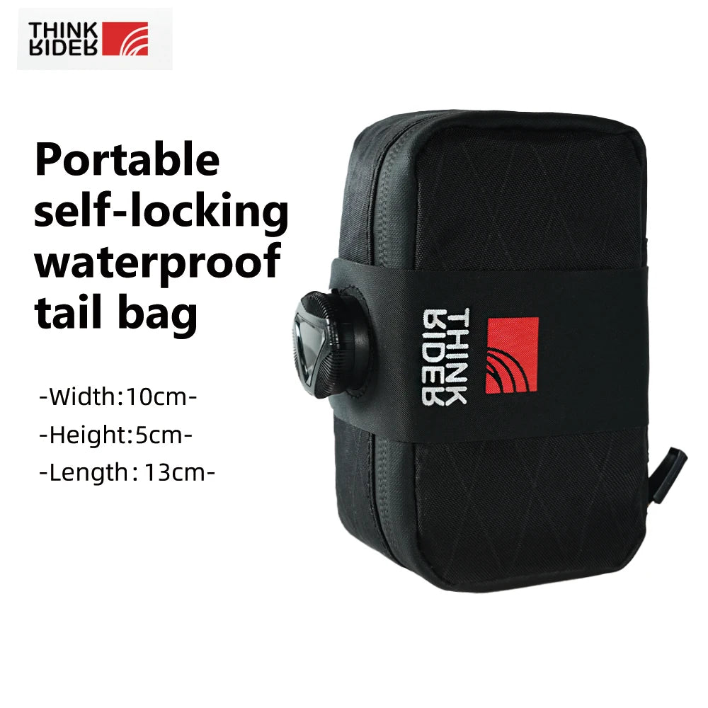 Sacoche outils vélo étanche 0,5 L : 10 cm de large, 5 cm d'épaisseur, 13 cm de long