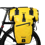 Sacoche de porte-bagages vélo étanche 20 L jaune haute visibilité