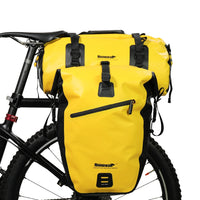 Sacoche de porte-bagages vélo étanche 20 L jaune haute visibilité