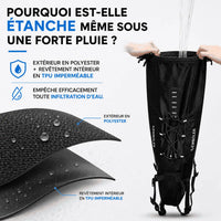 Sacoche de selle vélo 13L imperméable jaune et noire