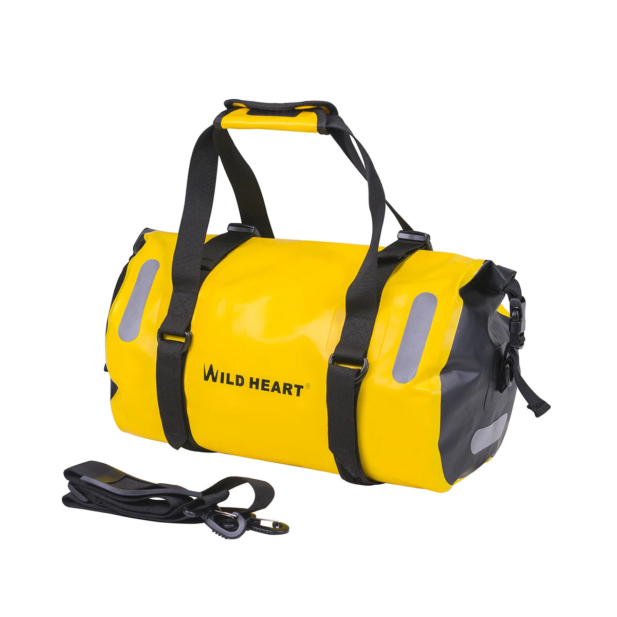 Sacoche vélo 18L jaune et noire avec sa bandoulière amovible