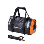 Sacoche vélo 18L noire et orange avec sa bandoulière amovible