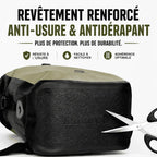 Gros plan sur le revêtement renforcé anti-usure et antidérapant